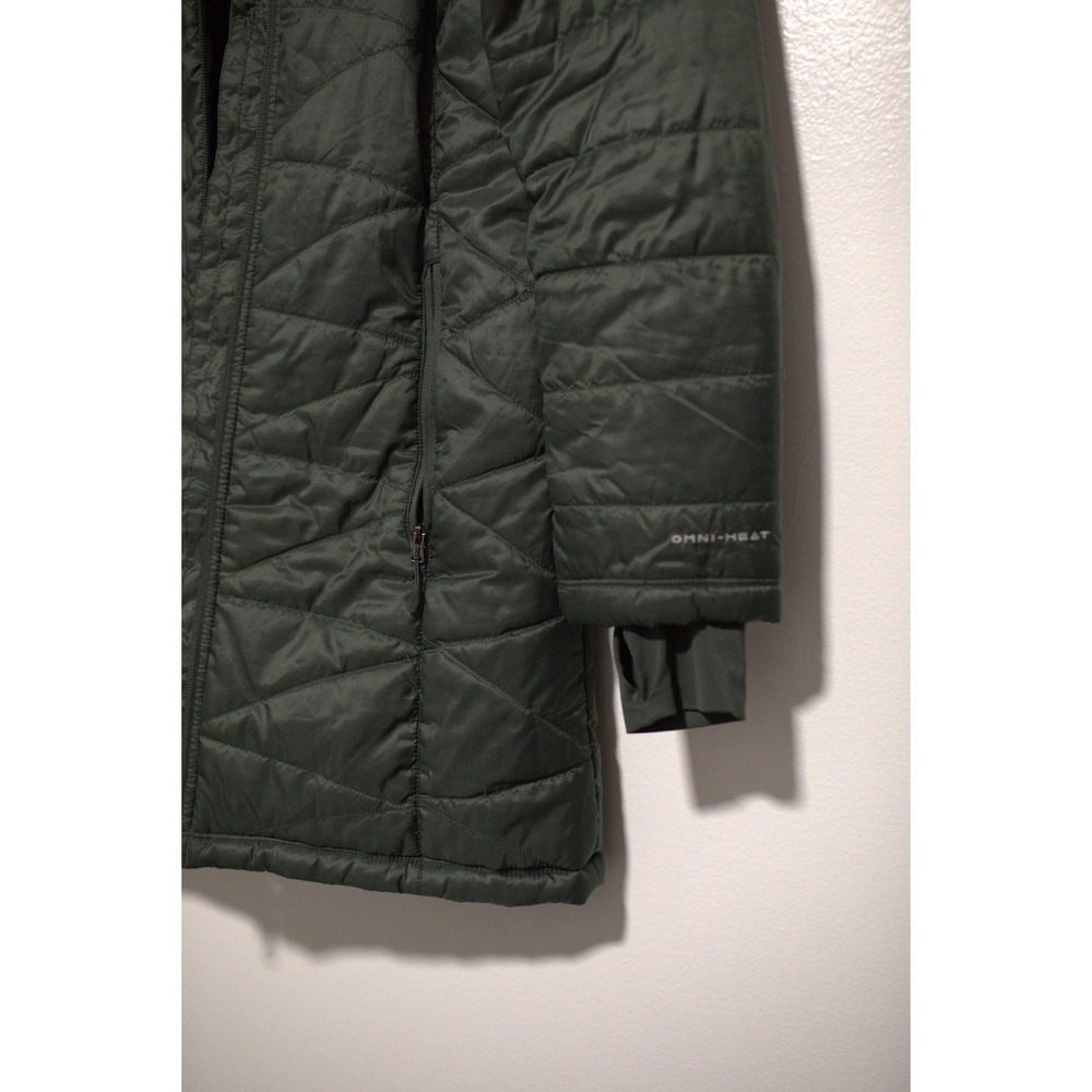 Columbia Mens Small Green Insulated Quilted Puffer Jacket Hooded - Picture 5 of 7
